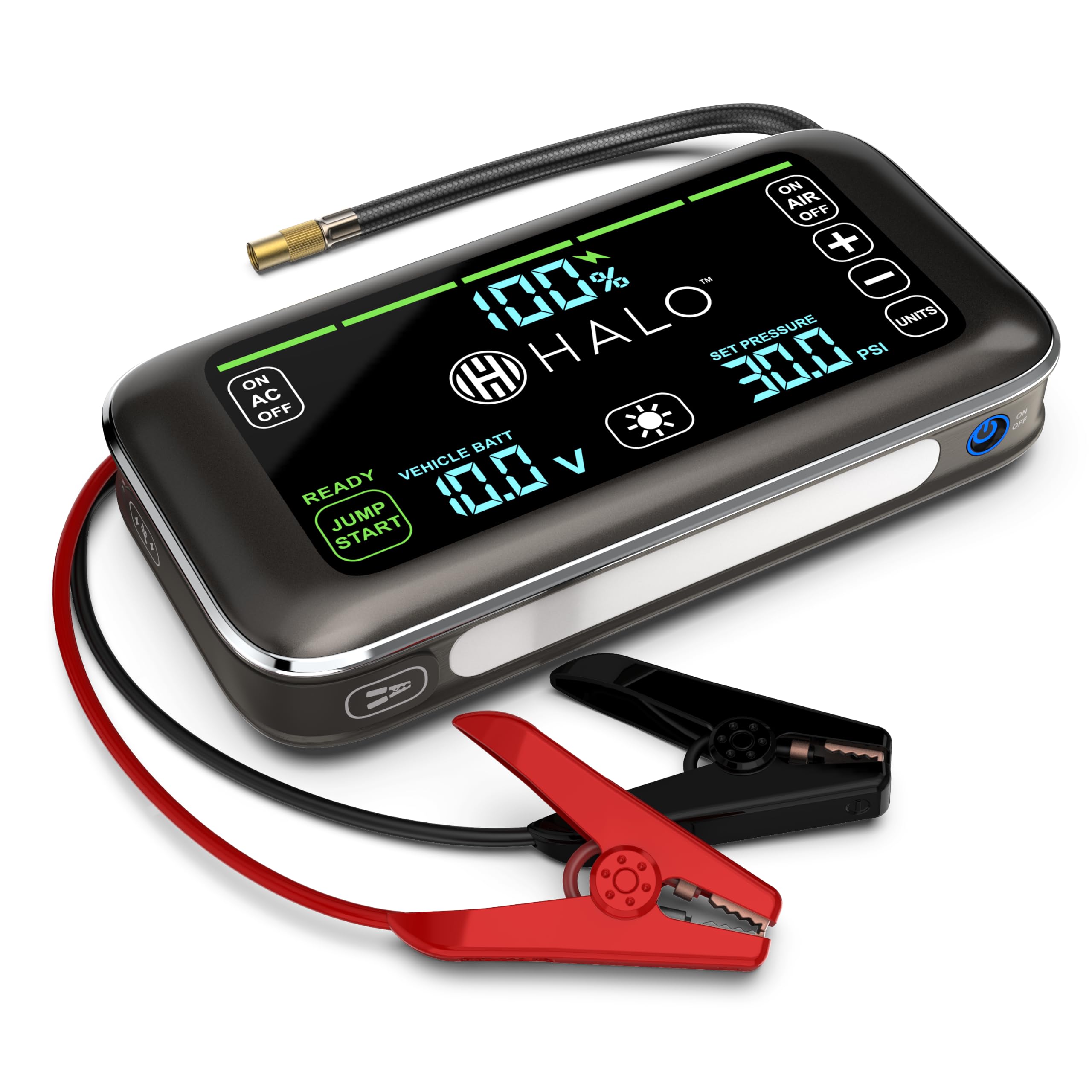 Amazon.com: HALO Bolt AIR Touch 1500A Jump Starter, Air Compressor